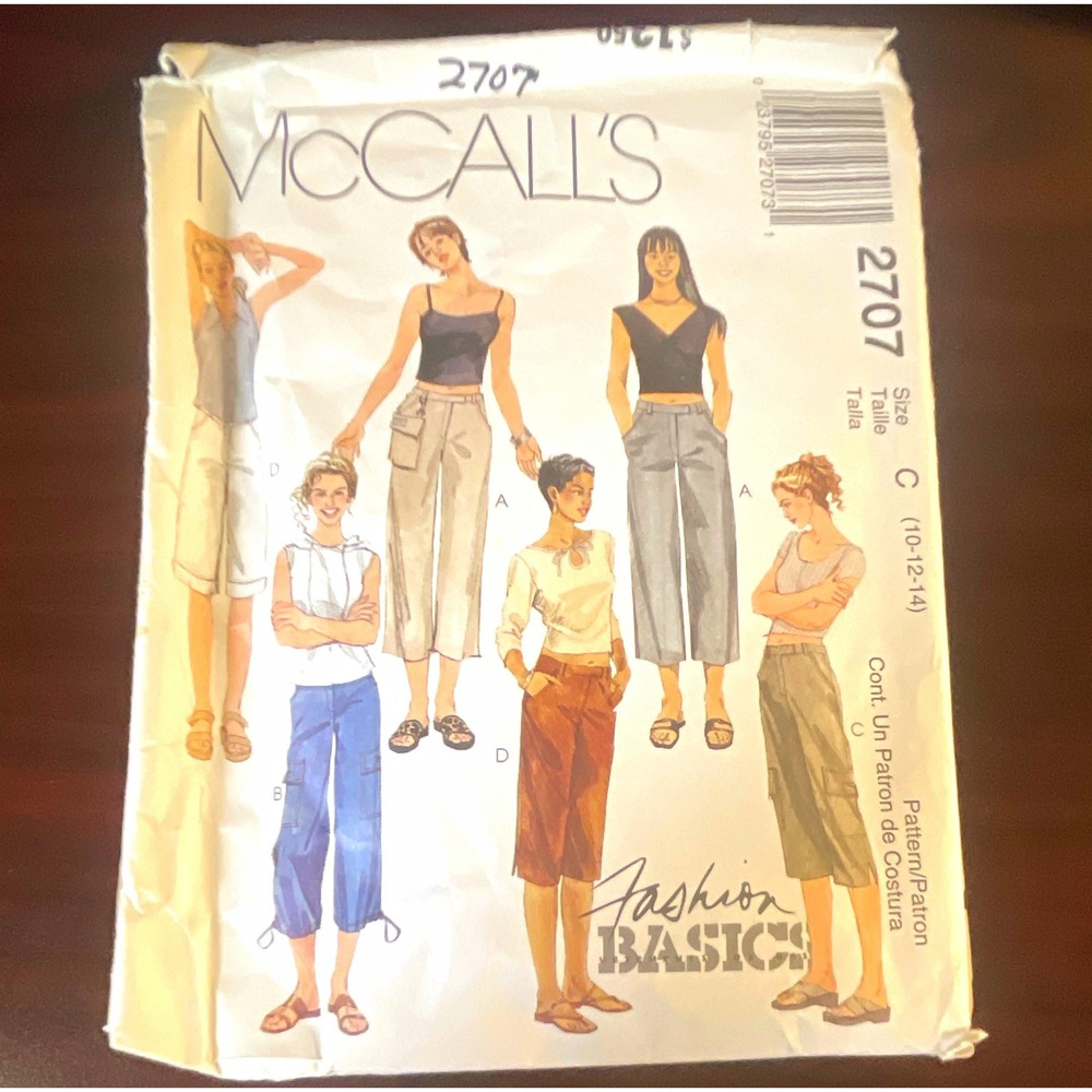 McCall's 2707 VTG 1990s Sewing Pattern Misses Pants Petite Sz 10,12,14 UNCUT